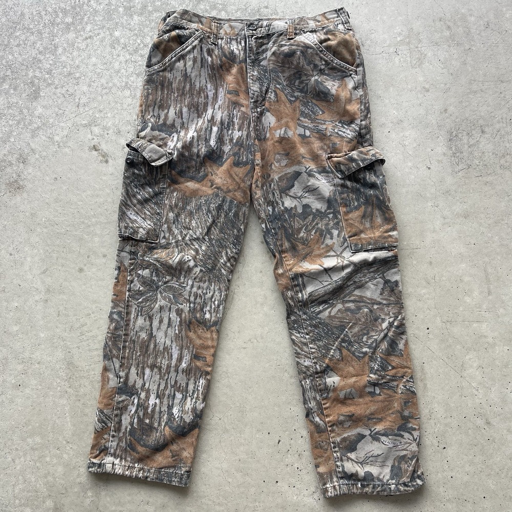 Vintage DUXBAK Camo Pants Mens Medium 32x30 Brown Camouflage Hunting Military